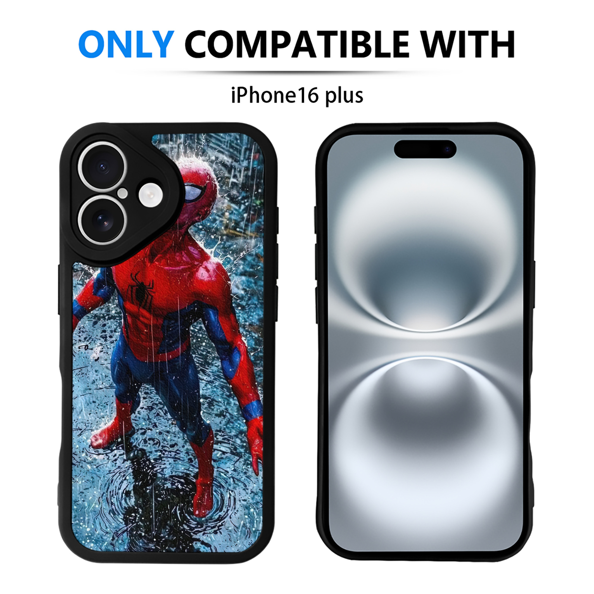 Spider Man スパイダーマン 【iPhone 16シリーズ対応】シリコンスマホケース（レザー調） 材質：シリコン